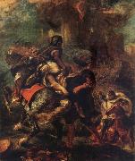 Ferdinand Victor Eugene Delacroix The Rap of Rebecca oil painting